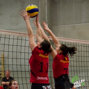 Marie Moens et Camille Lheureux au block